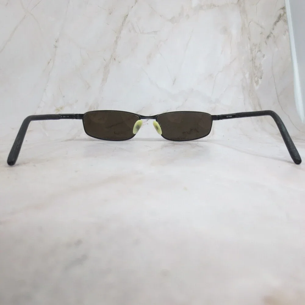 Nike Sunglasses Frame Unisex Adults Polished Black Metal Full Rim Rectangular